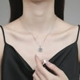 thumbnail image 6 of Leander's 925 sterling silver four-leaf clover necklace, set with a lab-grown diamond, exudes minimalist luxury and is the perfect gift., 6 of 6