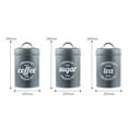 thumbnail image 4 of thinsony Ensemble de Boîtes de Rangement Alimentaire de Cuisine 3 Pcs Café Thé Sucre Gris, 4 of 8