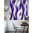 thumbnail image 4 of Purple White Moire Sheer Curtains 72 Inch Length 2 Panels Set, Modern Abstract Art Elegant Voile Window Treatment Rod Pocket Curtains Sheers Drapes for Bedroom/Living Room/Kitchen 52"x72"x2, 4 of 7