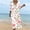 Red, variant on QUNYINEY Floral Dresses for Women Plus Size Midi Beach Casual 3/4 Sleeve A Line Dress Loose Fit Vacation V Neck Dresses