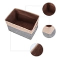 thumbnail image 3 of Unique Bargains Storage Cube Fabric Storage Bin with Handles Beige 15*10.2*9.8in, 3 of 6