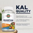 KAL Enhanced Energy Supplements, Whole Food Chewable Multivitamin with