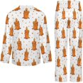 thumbnail image 6 of Top-kevin Christmas Deer Trees Bows Women's Long-Sleeve Shirt And Full-Length Bottom Pajama Set, 6 of 12