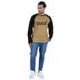 thumbnail image 5 of Inkmeso Raglan Full Sleeves Tshirt For Men Graphic Dad³ Tshirt For Father Of 3 Kids, 5 of 7