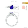 thumbnail image 4 of ANGARA Natural 1.25 ct Tanzanite and Diamond Split Shank Ring in 14K White Gold for Women (Size-8x6mm) | December Birthstone, Birthday, Anniversary, Jewelry Gift for Women | Natural Tanzanite Ring, 4 of 9