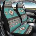 thumbnail image 3 of Renewold Car Seat Cover Front Set Only, Soft Breathable Front Car Seat Bottom Cover Protector Automobile Interior Accessories Decor, Southwest American Tribal Teal Pink, 3 of 7