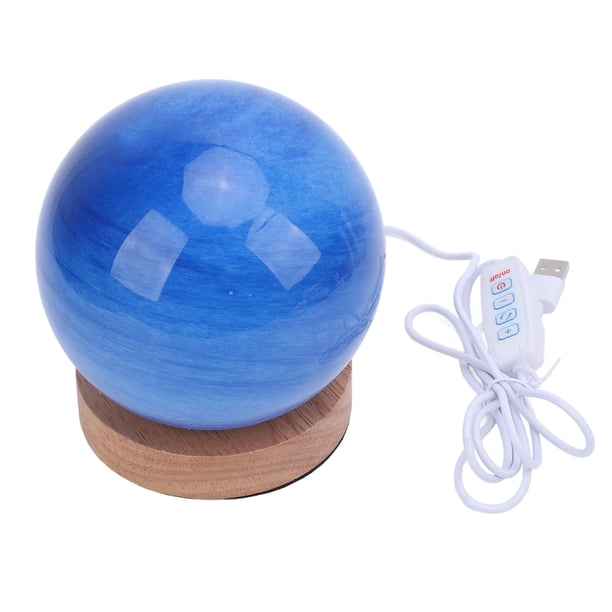 Lámpara De Cabecera, 3000-6000K Puerto USB 5V 1A Lámpara De Mesa Pequeña Pantalla De Vidrio Azul Atenuación Continua Para Sala De Estudio