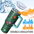 thumbnail image 2 of 1pc Christmas 40oz Tumbler with Straw & Handle - Insulated Stainless Steel Cup | Holiday Gift for Man Women (Christmas, Valentine's, Birthday), 2 of 5