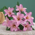 thumbnail image 4 of WEGFTDUOP Many Artificial Lilies Bouquets For Home Weddings Multi-purpose Decorative Flowers Available In White Red And Purple, 4 of 6