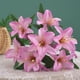 thumbnail image 4 of Ramo de lirios de plástico para decoración del hogar. Muchos ramos de lirios artificiales para bodas en casa. Flores decorativas multiusos disponibles en blanco, rojo y morado. Decoración del hogar. D, 4 of 6