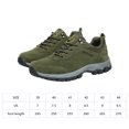 thumbnail image 2 of Zapatos Escalada Zapatillas Senderismo Antideslizante Cordones para Otoño Invierno( 44) Verde Ejército Verde, 2 of 9