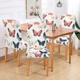 thumbnail image 2 of Yayeee 4 Pack Dining Chair Covers Stretch Parson Chairs Slipcovers Seat Protector, Beige Butterflies, 2 of 6