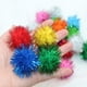 thumbnail image 2 of 100 piezas de bolas brillantes de colores surtidos, pompones de oropel de juguete favorito de gato, purpurina de 1,18 pulgadas Adepaton HMYH287, 2 of 8