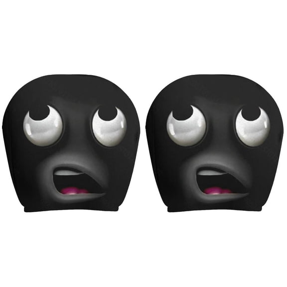 2 PCS Halloween Car Headrest Covers,Cute Funny Cartoon Eyes Car Seat Head Rest Protector for Auto Front Seat Rest Decoration,Scary Devil Eyes Pumpkin Head Seat Headrest Covers,Universal