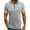 Gray, variant on Shirts for Men Fashion Short Sleeve Design Personality Casual Slim with Pockets Compression Turndown Collar T-Shirts Top Blouse