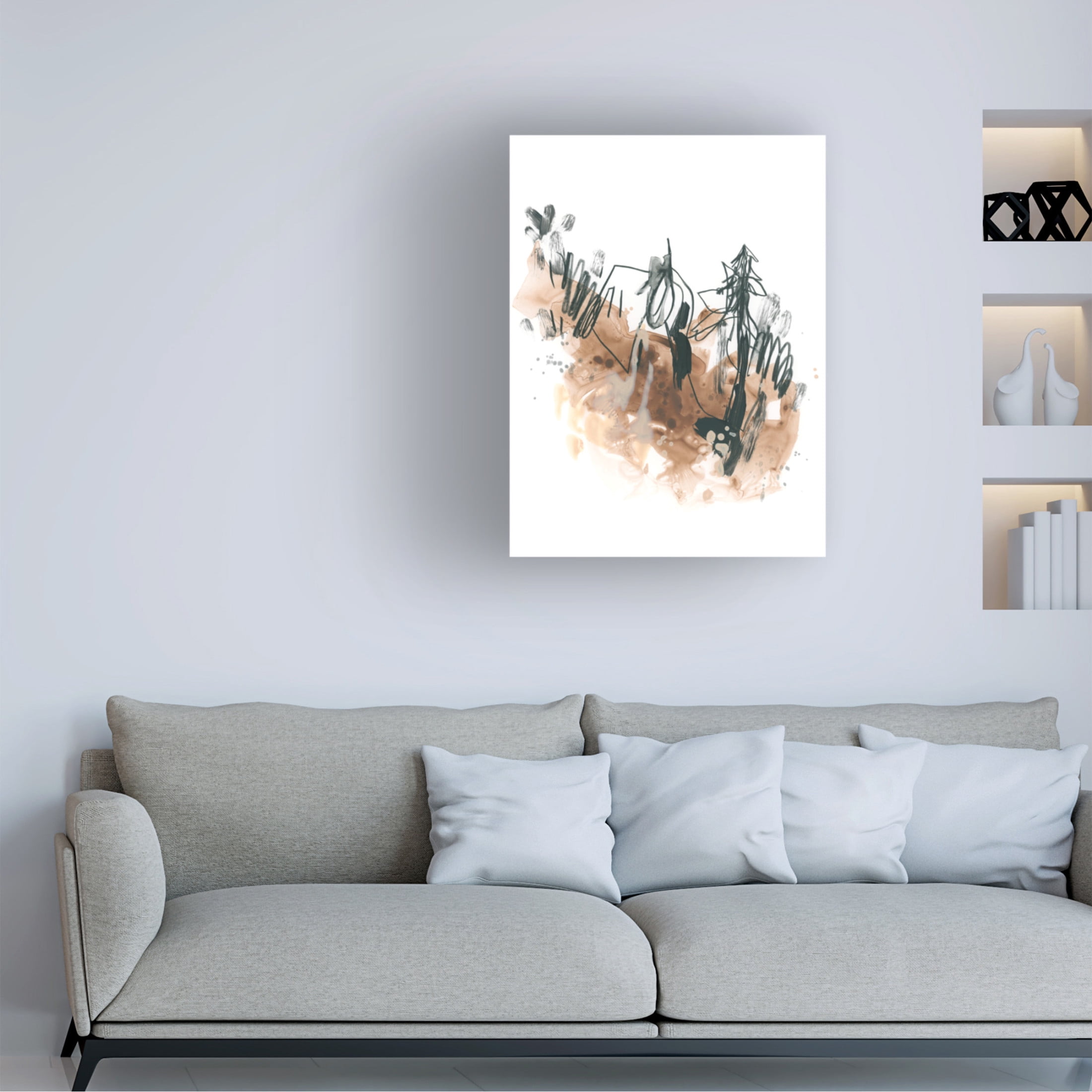 Trademark Fine Art June Erica Vess Landslide Trees I Canvas Wall Art
