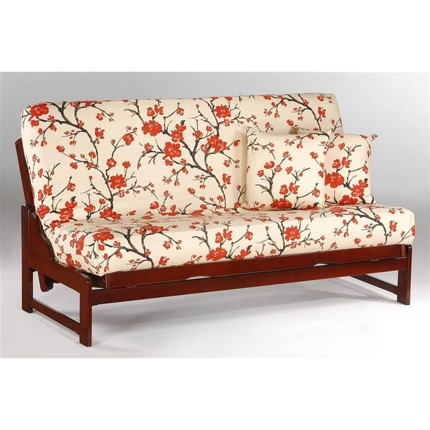 Wood Futon Frame In Rosewood Finish Standard Loveseat Walmart Com Walmart Com