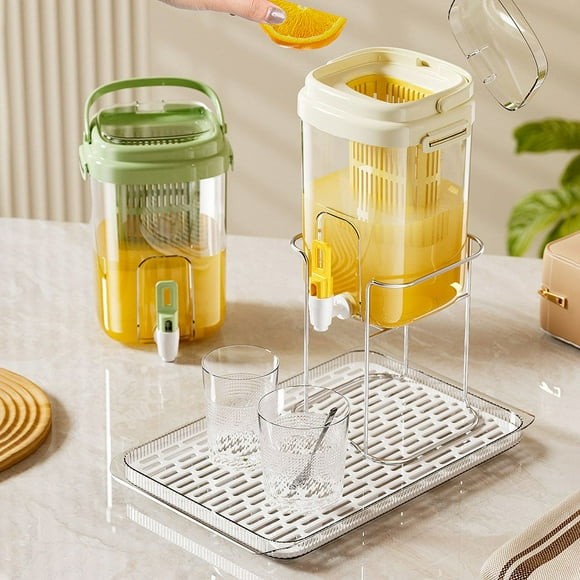 Celebrate 3.5L Drink Dispenser For Fridge Beverage Liquid Drink Container For Party Cold Water Pitcher Lemonade Stand Juice Jug With Spigot