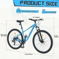 thumbnail image 5 of 29" Mountain Bike 8 Speed Steel Frame City Bicycle with Front Suspension for Men Women, Blue, 5 of 6