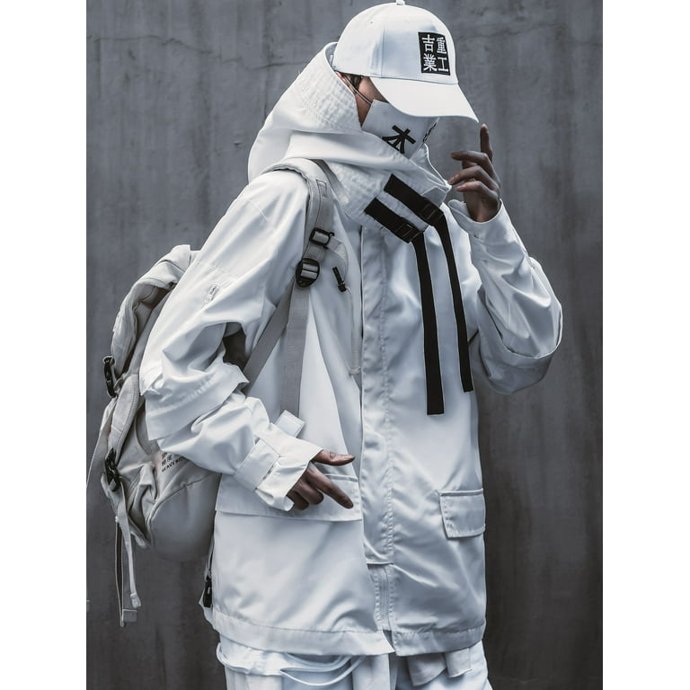 Niepce Inc Japanese Streetwear Zip Up Hooded White Men's Niepce Inc Japanese Streetwear Zip Up Hooded White Men's