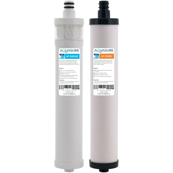 Aquasure Dash Series Complete Ultrafiltration (UF) Dual Cartridges Filter Bundle