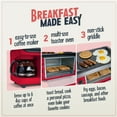 thumbnail image 3 of Nostalgia BST3RR Retro 3-in-1 Family Size Electric Breakfast Station, Coffeemaker, Griddle, Toaster Oven - Retro Red, 3 of 7