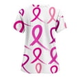 thumbnail image 2 of Feancey Scrub Tops Women Breast Cancer Awareness Pink Ribbon Nursing Uniforms Womens Nurse Survivor Inspirational in October We Wear Pink Shirts with Pockets Multicolor M, 2 of 3