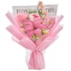 thumbnail image 1 of Ramo de flores de ganchillo YShomy, lirios de ganchillo, tulipanes y rosas rosas, 1 of 6