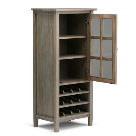 Simpli Home - Warm Shaker High Storage Wine Rack - Tobacco Brown