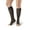 Black, variant on Ames Walker AW Style 213 Microfiber Opaque 20-30 mmHg Firm Compression Open Toe Knee High Stockings Black Large