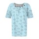 thumbnail image 3 of Fiudx Ofertas y Liquidaciones Camiseta Plisada de Manga Corta con Cuello Estampado para Mujer, 3 of 3