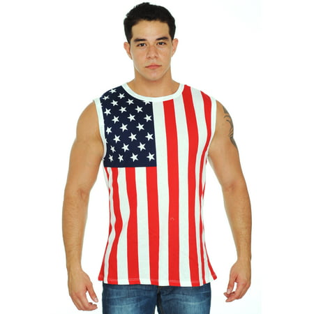 men's usa flag sleeveless shirt american pride