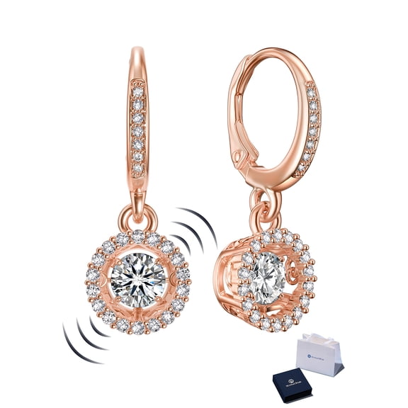 MomentWish Dangle Earrings for Women 925 Sterling Silver Moissanite Earring Women's Gift for Valentine Birthday
