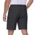 thumbnail image 6 of TACVASEN Men's Lightweight Water Resistant Cargo Shorts 10" Quick Dry Brethable Hiking Golf Shorts with 5 Zipper Pockets for Summer Outdoor sports Casual Work Dark Gray 34, 6 of 8