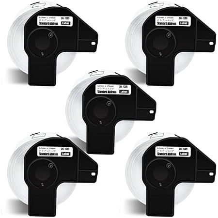 (5 Roll, 4000 Labels) Compatible for Brother DK1209 DK-1209 2-3/7" x 1-1/7" (1.1 inch x 2.4 inch) Die-Cut White Paper Shipping Address Labels for QL-580N QL-650TD QL-700 QL Label Printer$$Office
