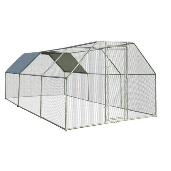 Yardi Yard Cat Litter Box Enclosure, Chicken Cage with Flip Magnetic Half Door, White
