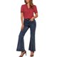 thumbnail image 2 of INSPIRAR CHIC Blusas de V Cuello para Mujeres Elegante Casual Estampado de Cereza con Solapa Notch Verano Manga Corta XS Rojo, 2 of 6