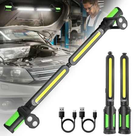 SideKing 2400LM Rechargeable Underhood Work Light – Magnetic LED Work Light, Portable Mechanic Light, Cordless Jobsite Light for Garage, Workshop, Car Repair, Emergency