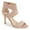 Beige, variant on XYD Women Open Toe Ankle Wrap Sandals Back Zip Thin Mid Heels Cutout Strappy Classy Dress Shoes Size 7 Beige