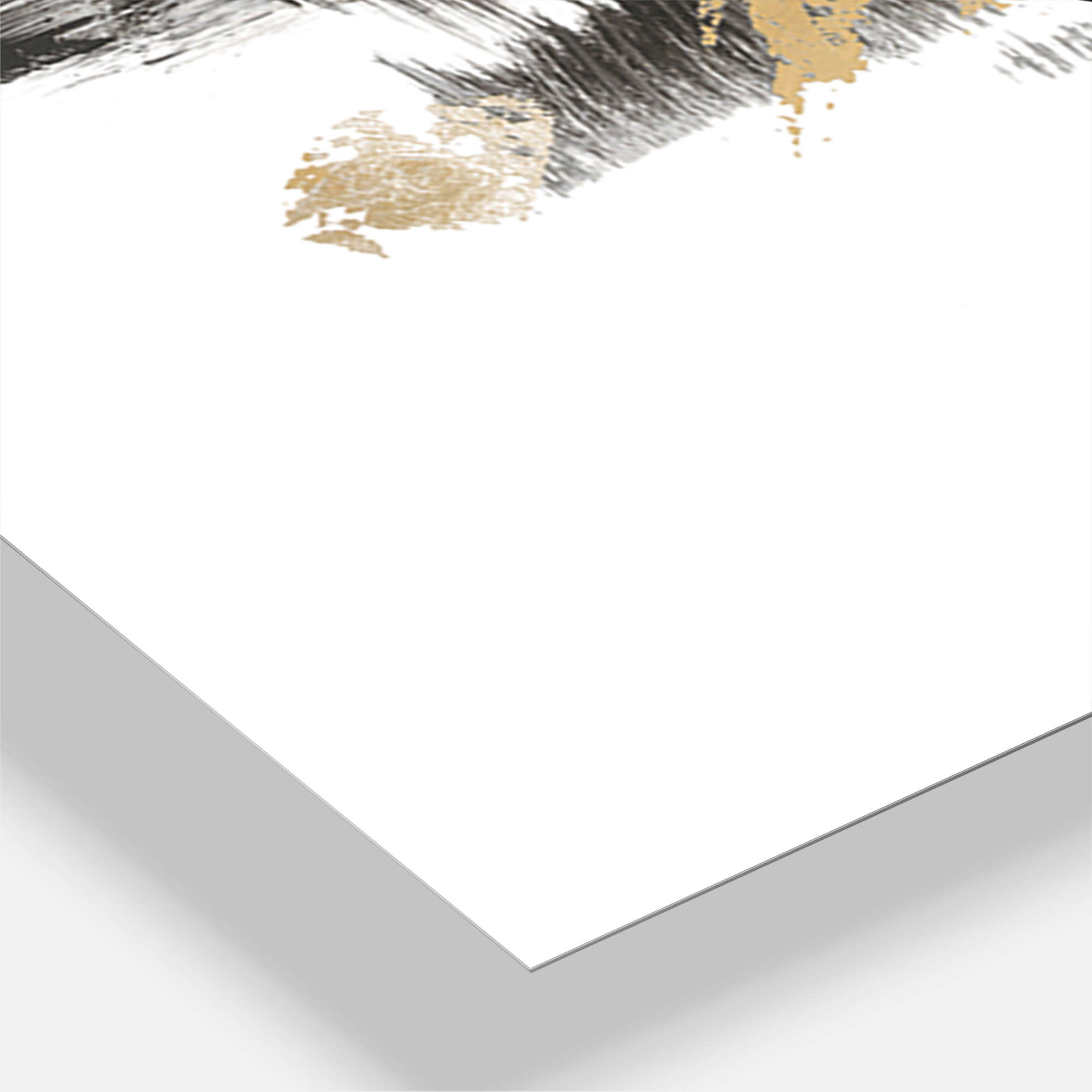 Designart 'Gold and Black drift I' Modern Wall Clock