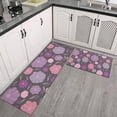 thumbnail image 2 of Pioneer Flower Floral Print Pattern Kitchen Rugs Sets Of 2,Anti Fatigue Kitchen Mat Rugs Non Slip Washable,Decorative Kitchen Floor Mats for Kitchen,Sink,Laundry,17"x30"+17"x47", 2 of 7
