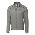 thumbnail image 2 of Men's Cutter & Buck Heather Gray Albuquerque Isotopes Mainsail Sweater-Knit Full-Zip Jacket, 2 of 3