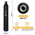 thumbnail image 2 of TUXING 4500Psi Pcp Air Tank 0.7L 42Cu in 700cc Carbon Fiber HPA Tank,Gas Cylinder,Paintball Hunting for PCP Air Rifle Gun Daystate and FX Thread M18 * 1.5, 2 of 9