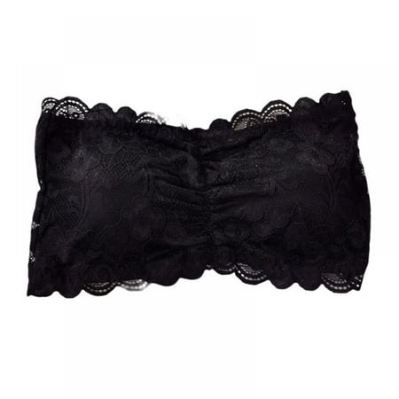 

Lace Bandeau Bra Tube Top Bra Stretchy Strapless Bandeau for Women Girls Favor