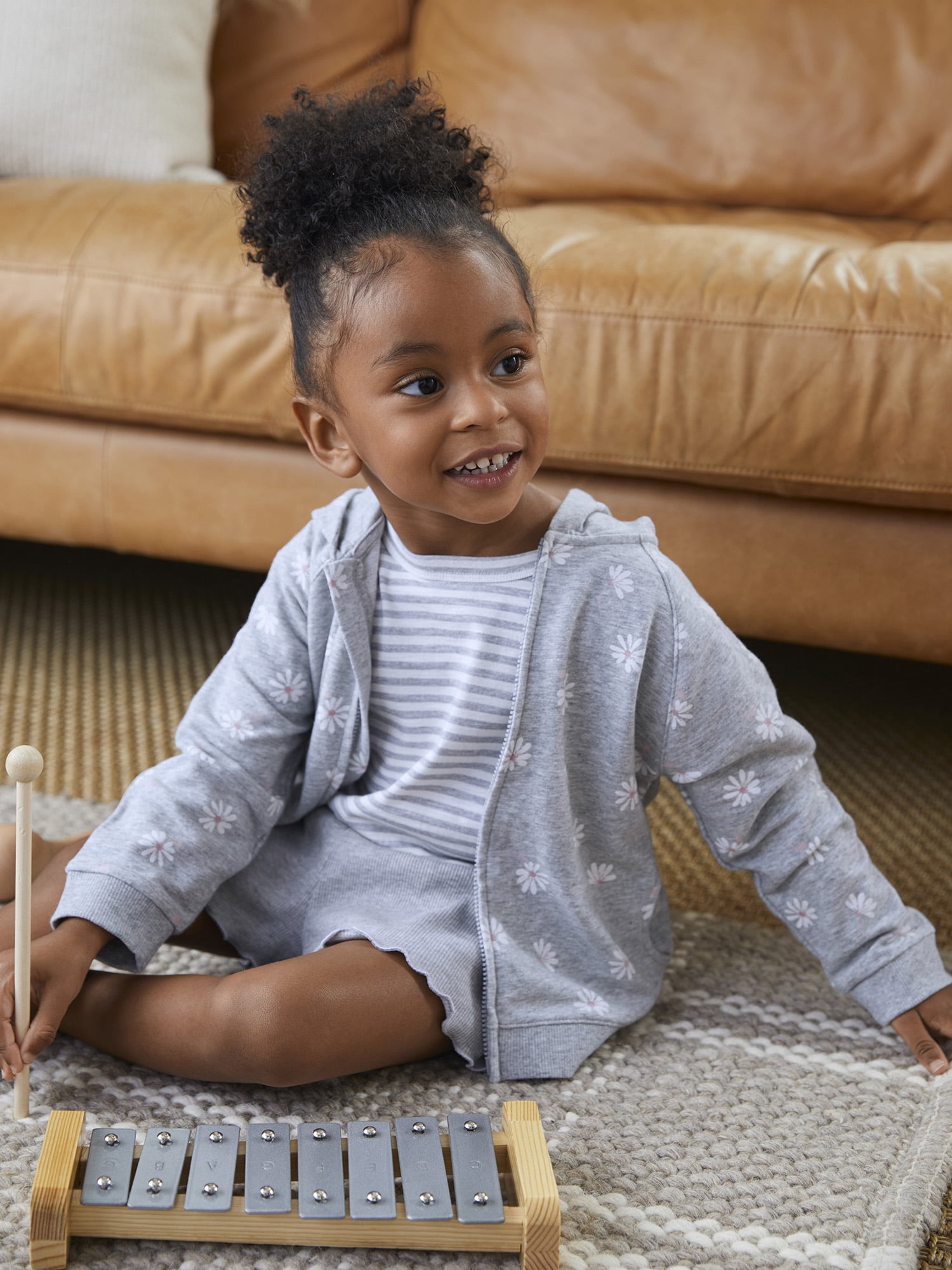 Modern Moments by Gerber Toddler Girl Zip-Up French Terry Hoodie, 12M-5T -  Walmart.com