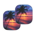 thumbnail image 2 of KUIFORTI Car Windshield Sunshade Foldable Heatshield Front Window Car Sun ​Shade Windshield Rays Sun Shade Visor Protector for Car Sedan Truck SUV Accessories 25.5" x 28.5", Palm Tree, 2 of 5