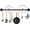 36 Inch, variant on 36 Inch Industrial Pipe Pot Pan Rack, Heavy Duty Wall Mounted Rail with 14 Removable S Hooks, Space Saving Kitchen Organizer and Utensils Hanger for Cookware, , Matte Black
