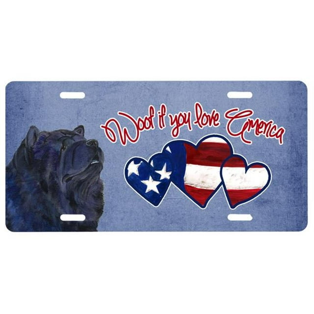 Carolines Treasures SS5012LP Woof If You Love America Chow Chow License Plate