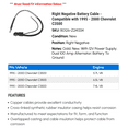 thumbnail image 2 of Right Negative Battery Cable - Compatible with 1995 - 2000 Chevy C3500 1996 1997 1998 1999, 2 of 2