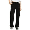 Womens Trousers Adjustable Straight Fit Cargo High Waist Baggy Hiking